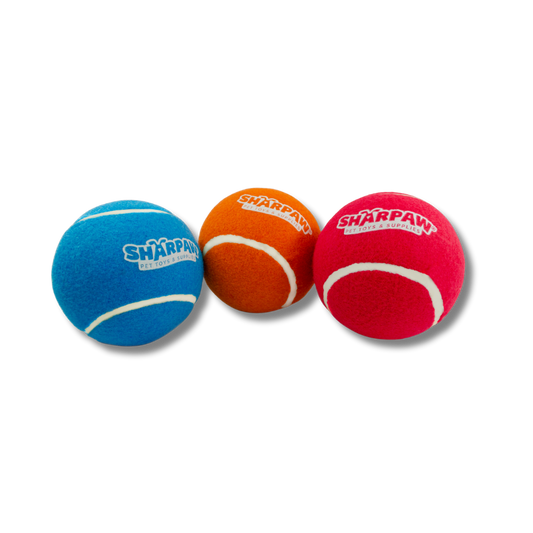 TINNY CHUMS PELOTA TENNIS GRANDE VARIOS COLORES 3  S/SONIDO BY SHARPAW