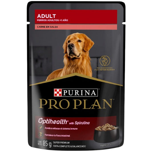 Alimento Húmedo En Sobre Purina Pro Plan Para Perros Adultos Optihealth 85 Gr