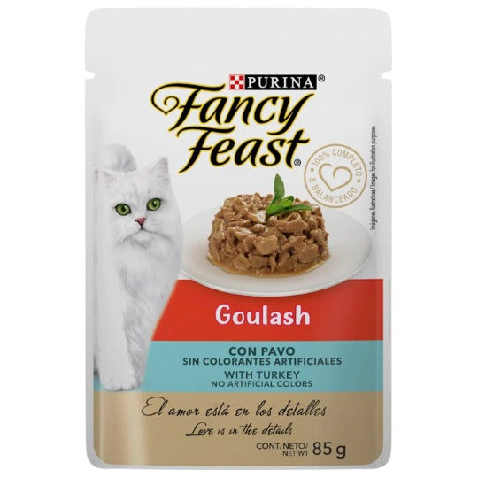 Alimento Húmedo En Sobre Para Gatos Purina Fancy Feast Goulash 85 Gr