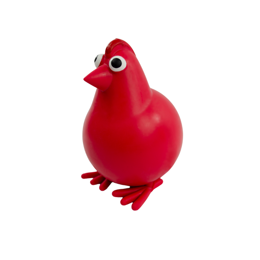ROCKY CHUMS JUGUETE GALLINA DE CAUCHO NATURAL C/SONIDO SQUEAKY 10cm BY SHARPAW