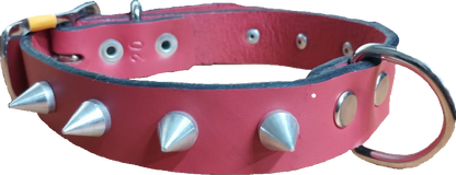 Collar De Piel Con Picos Para Mascotas Marca Silverado