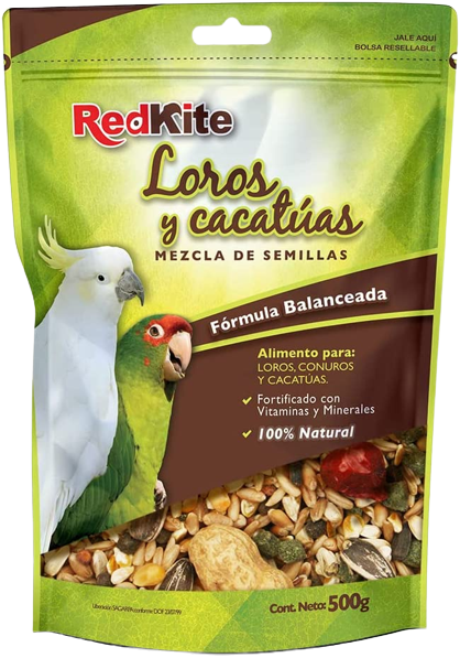 REDKITE MEZCLA PARA LOROS Y CACATUAS 500GRS