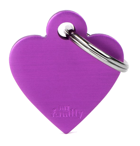 Placa De Identificación En Forma De Corazón Para Mascotas, Aluminio, Grabado Incluido