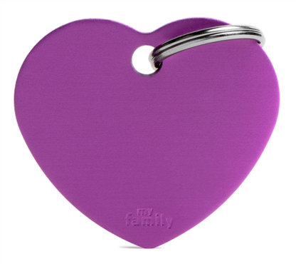 Placa De Identificación En Forma De Corazón Para Mascotas, Aluminio, Grabado Incluido