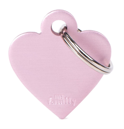 Placa De Identificación En Forma De Corazón Para Mascotas, Aluminio, Grabado Incluido