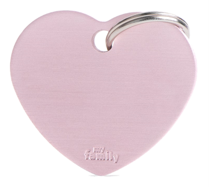 Placa De Identificación En Forma De Corazón Para Mascotas, Aluminio, Grabado Incluido