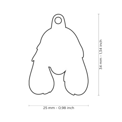 Placa De Identificación En Forma De Perro Cocker, Grabado Incluido