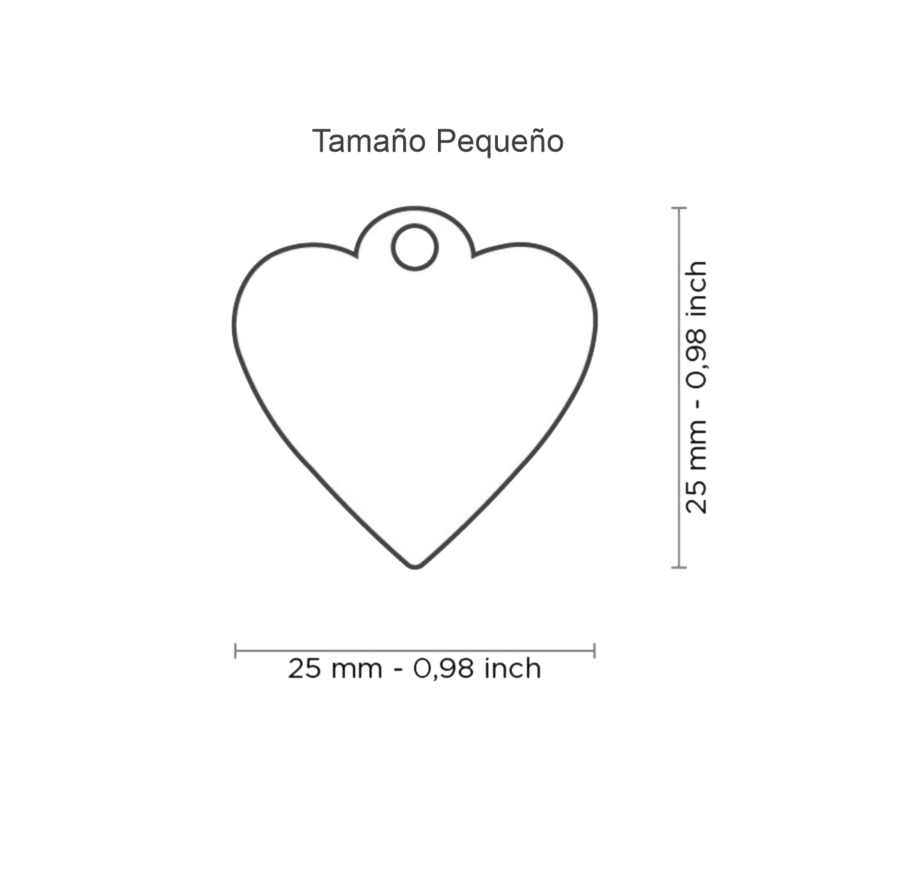 Placa De Identificación En Forma De Corazón Esmaltado, Grabado Incluido