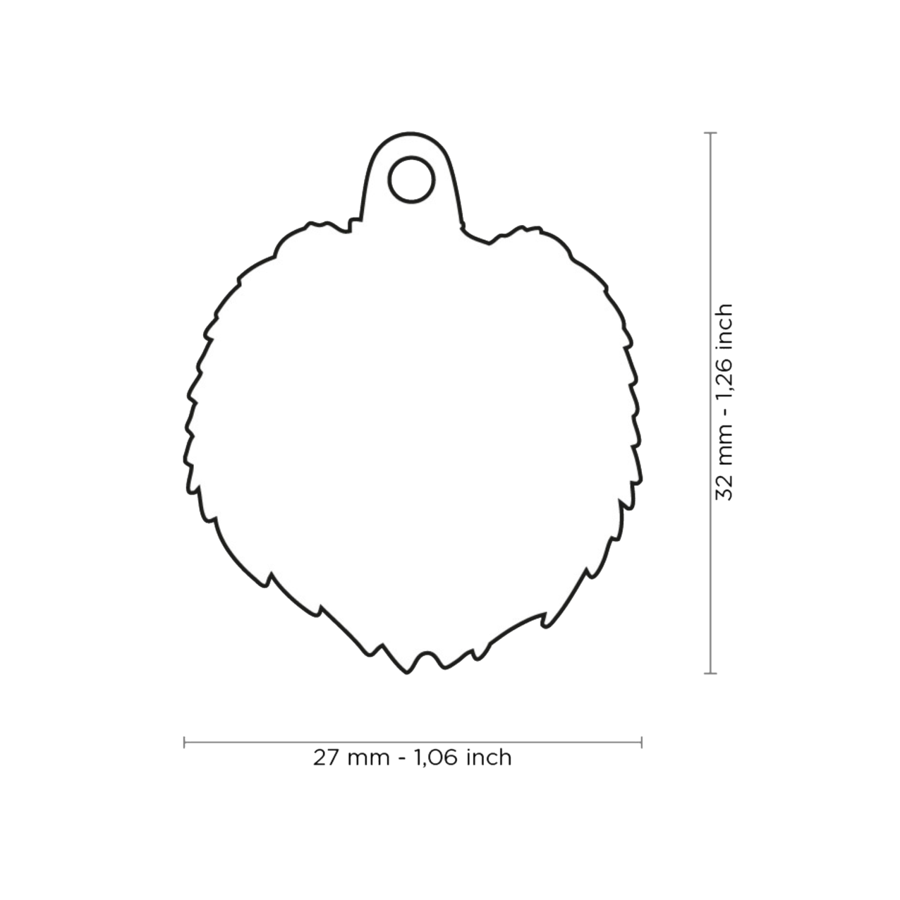PLACA DE IDENTIFICACIÓN EN FORMA DE PERRO CHOW CHOW, GRABADO INCLUIDO