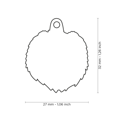 PLACA DE IDENTIFICACIÓN EN FORMA DE PERRO CHOW CHOW, GRABADO INCLUIDO