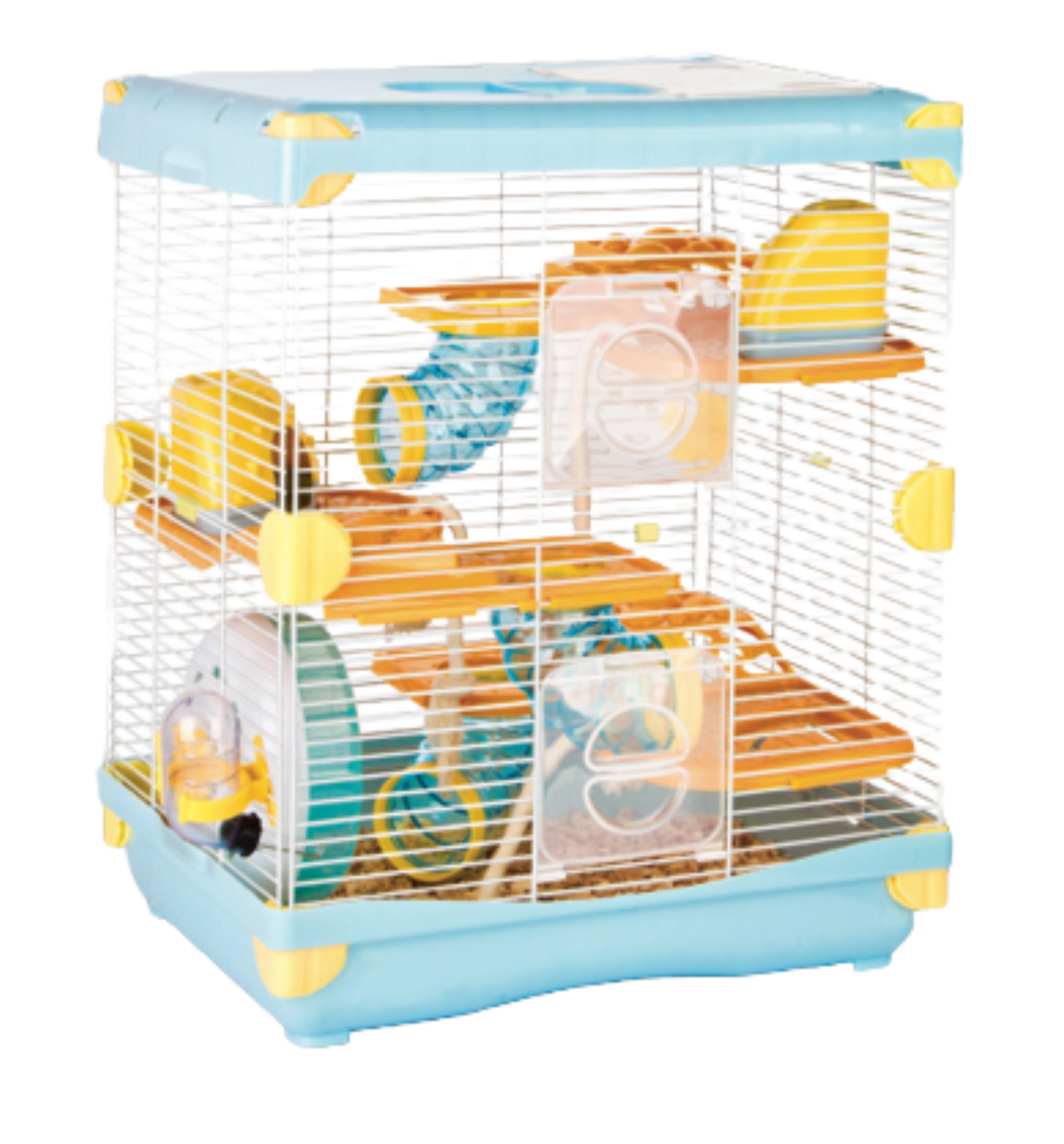 Jaula Casa Sunny De Plástico Para Hamster Importada De 2 Pisos Equipada
