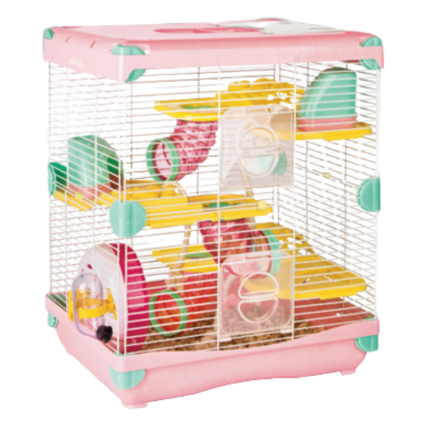 Jaula Casa Sunny De Plástico Para Hamster Importada De 2 Pisos Equipada