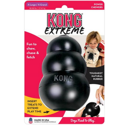 Juguete Mordedera Kong Extreme De Goma Negra Para Perros