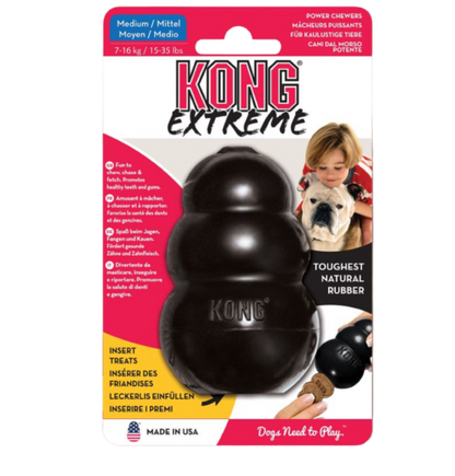 Juguete Mordedera Kong Extreme De Goma Negra Para Perros