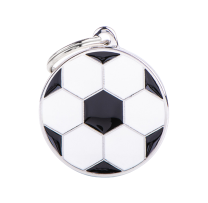 Placa De Identificación En Forma De Balón De Fútbol, Grabado Incluido