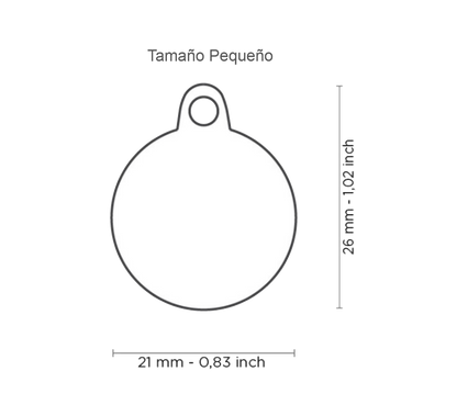 Placa De Identificación Dorada En Forma Circular Con Brillantina, Grabado Incluido