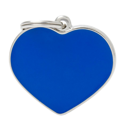 Placa De Identificación En Forma De Corazón Esmaltado, Grabado Incluido