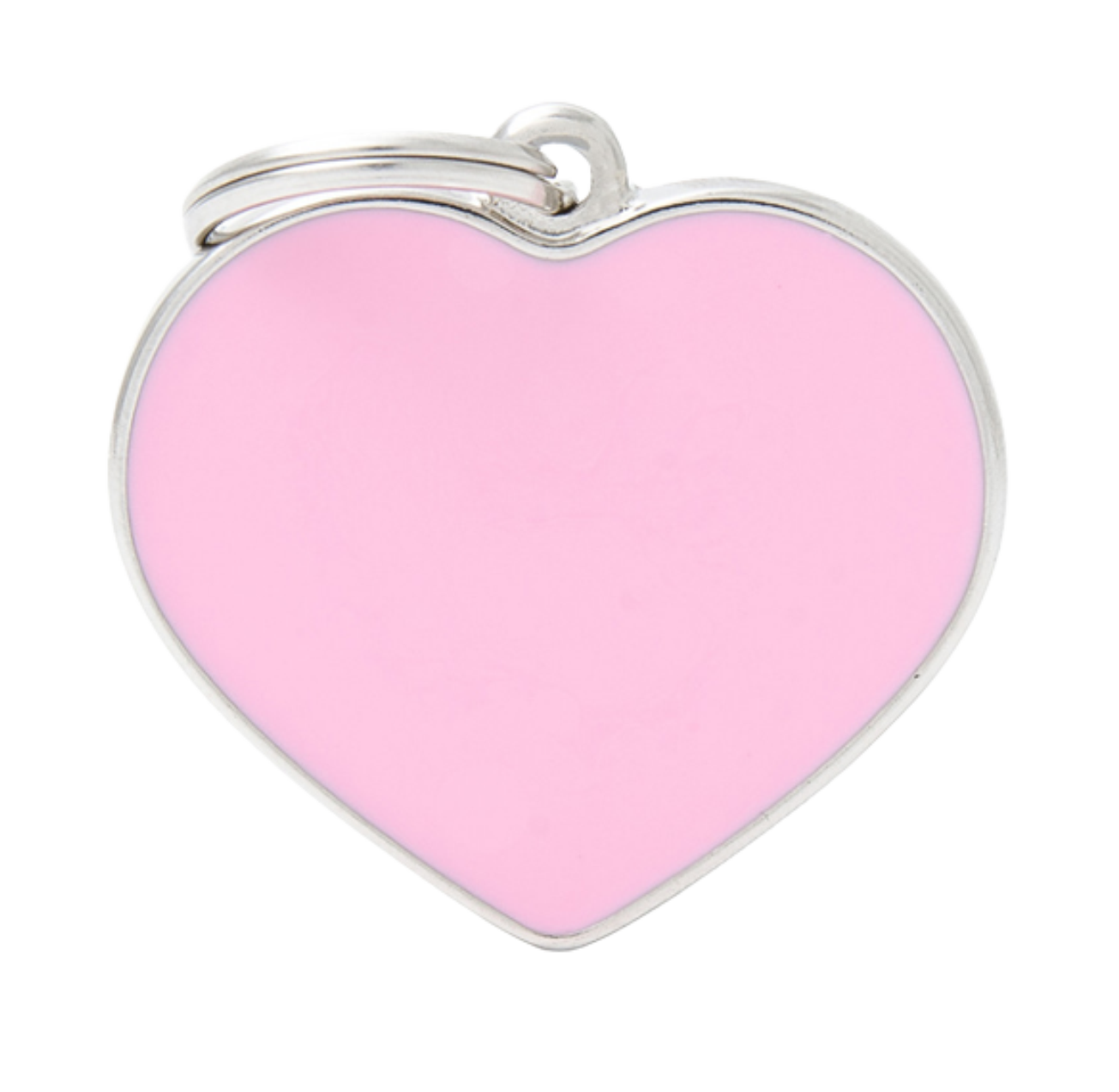 Placa De Identificación En Forma De Corazón Esmaltado, Grabado Incluido