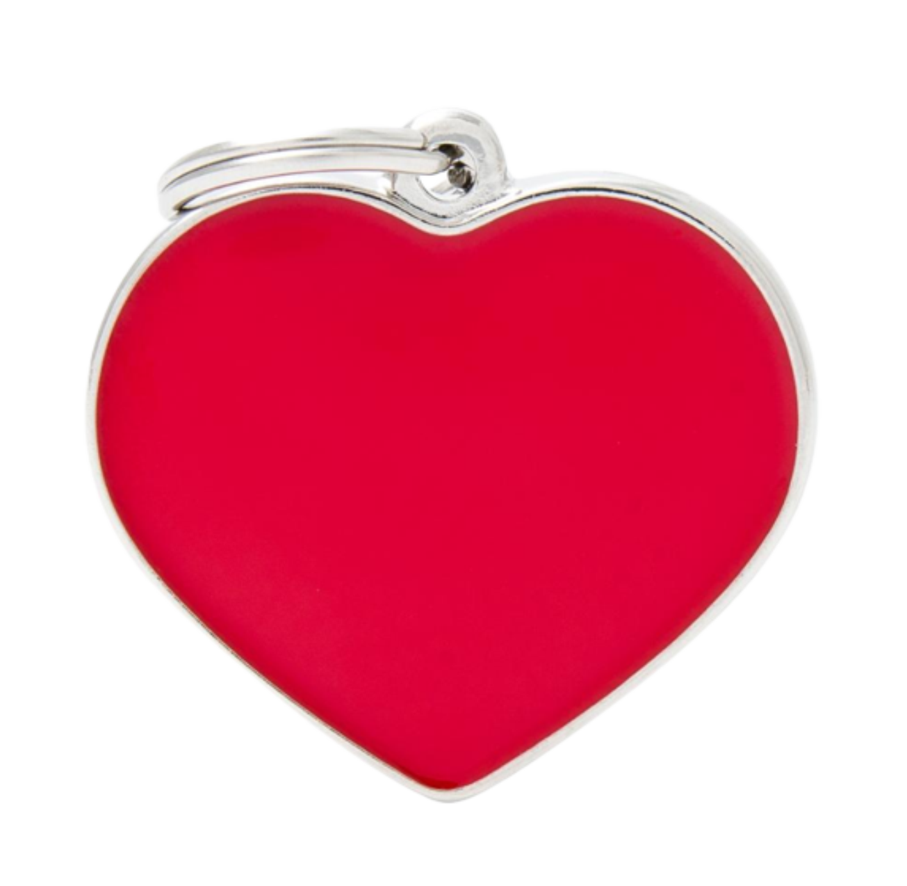 Placa De Identificación En Forma De Corazón Esmaltado, Grabado Incluido