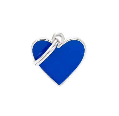 Placa De Identificación En Forma De Corazón Esmaltado, Grabado Incluido
