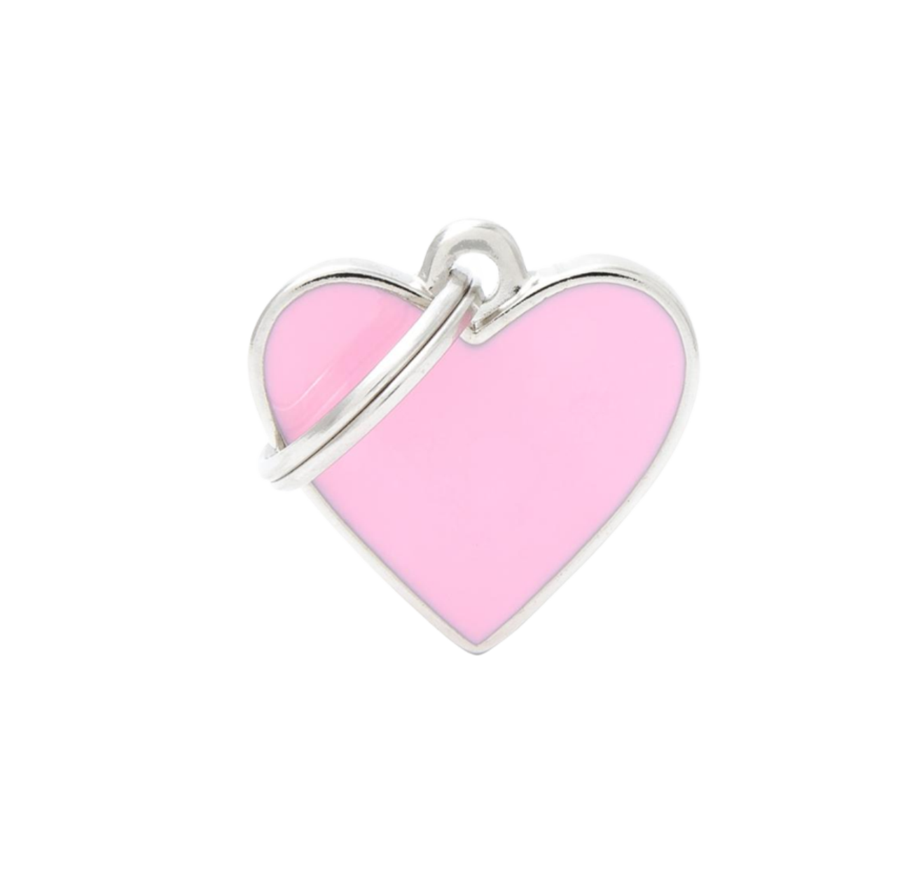 Placa De Identificación En Forma De Corazón Esmaltado, Grabado Incluido