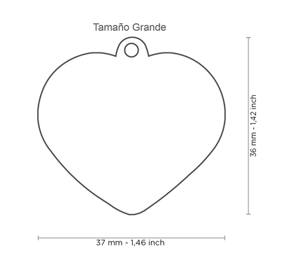 Placa De Identificación Dorada En Forma De Corazón Con Brillantina, Grabado Incluido