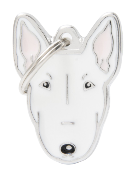 Placa De Identificación En Forma De Perro Bull Terrier,Grabado Incluido