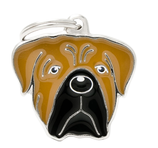 Placa De Identificación En Forma De Perro Mastín Italiano, Grabado Incluido
