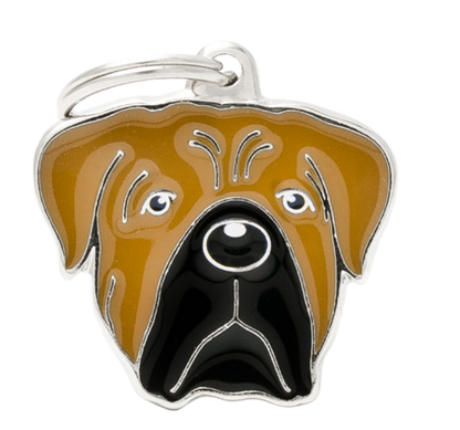 Placa De Identificación En Forma De Perro Mastín Italiano, Grabado Incluido