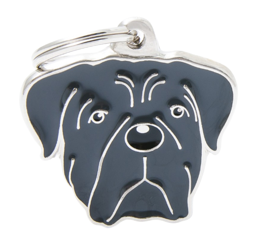 Placa De Identificación En Forma De Perro Mastín Italiano, Grabado Incluido