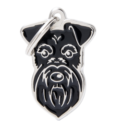 Placa De Identificación En Forma De Perro Schnauzer, Grabado Incluido