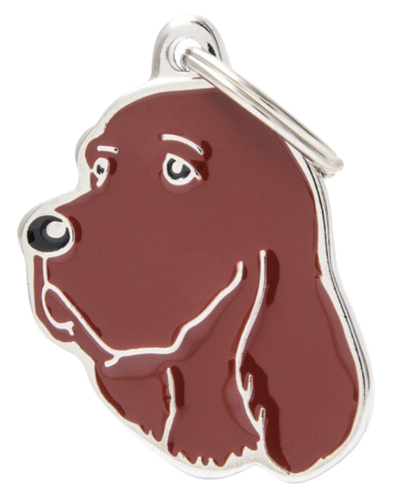 Placa De Identificación En Forma De Perro Setter, Grabado Incluido