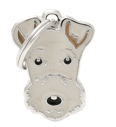 Placa De Identificación En Forma De Perro Terrier, Grabado Incluido