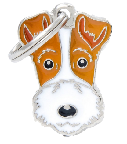 Placa De Identificación En Forma De Perro Terrier, Grabado Incluido