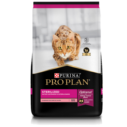 ALIMENTO PRO PLAN STERILIZED PARA GATOS ESTERILIZADOS OPTIRENAL CON CARNE DE SALMÓN 3 KG
