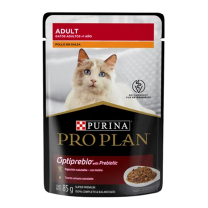 Alimento Húmedo En Sobre Purina Pro Plan Para Gatos Adultos Optiprebio 85 Gr