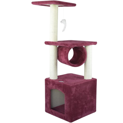 Rascadero Mueble Alejandria Tunel Y Casa Para Gato 92 cm