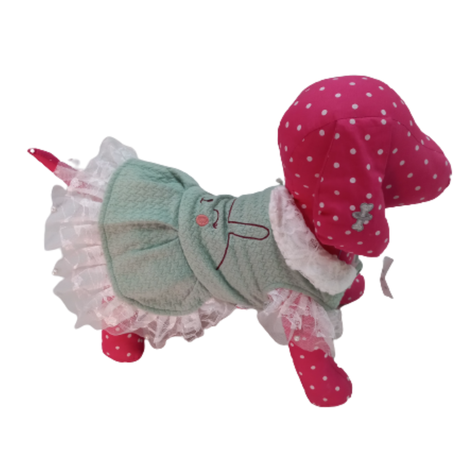 Ropa Vestido Con Diseño de Conejito Para Perro Hembra
