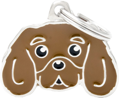 Placa De Identificación En Forma De Perro Cavalier King, Grabado Incluido
