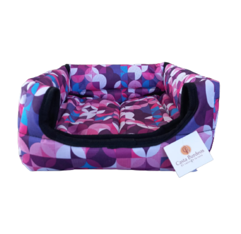 Cama y Casa Hexagonal Doble Forma Para Perros Casta Burdeos