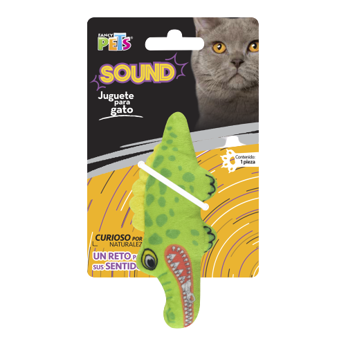 Juguete Fancy Pets En Forma De Cocodrilo Con Sonido Para Gato
