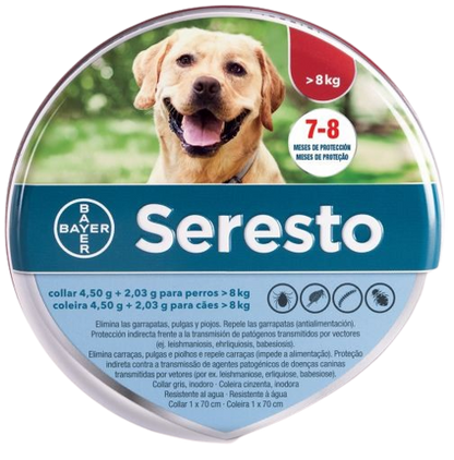 Collar Seresto Para Perros Y Gatos Chicos Y Grandes