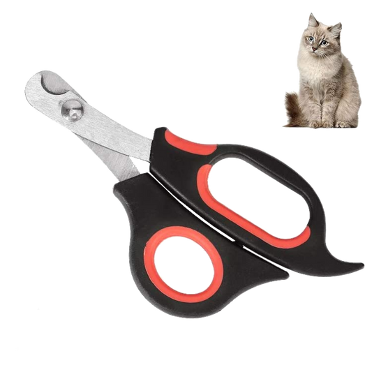 CORTAUÑAS DE ACERO INOXIDABLE, FOR PET, NEGRO C/ROJO
