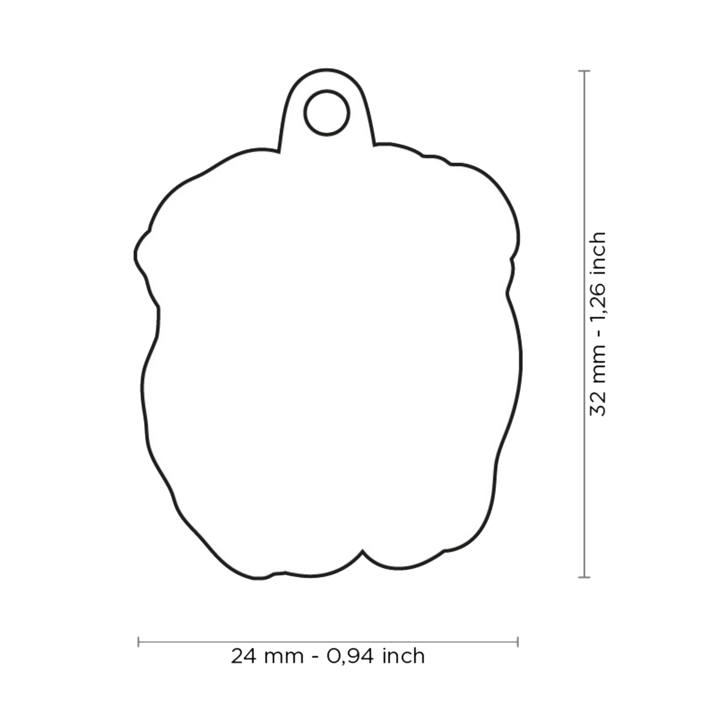 PLACA DE IDENTIFICACIÓN EN FORMA DE PERRO SHAR PEIN, GRABADO INCLUIDO