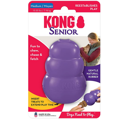 Juguete Mordedera Kong Caucho Rellenable Para Perros Senior Morado