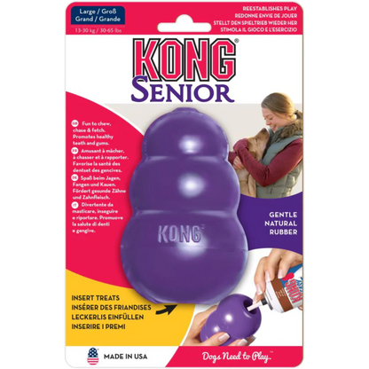 Juguete Mordedera Kong Caucho Rellenable Para Perros Senior Morado