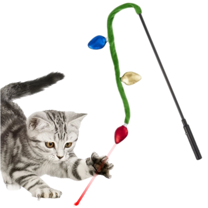 JUGUETE NAVIDEÑO EN FORMA DE VARITA CON LASER INTERACTIVO PARA GATOS