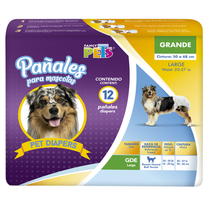 Pañales Desechables Para Perros Fancy Pets 12 Pzas