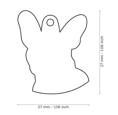 Placa De Identificación En Forma De Perro Bulldog Francés, Grabado Incluido