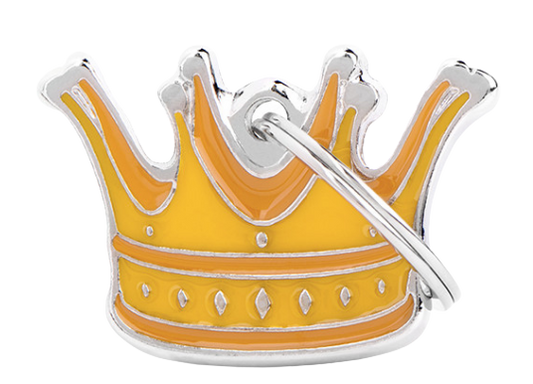 PLACA DE IDENTIFICACIÓN EN FORMA DE CORONA, GRABADO INCLUIDO
